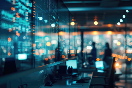 Cybersecurity Operations Center - A team of experts monitoring and responding to cybersecurity threats in a high-tech control room - AI Generated - Powered by Adobe