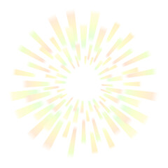 花火のような黄色の華やかな集中線