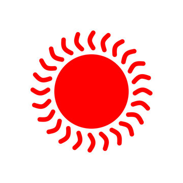 Sun icon vector. Summer logo illustration isolated on white background.