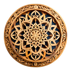 Round Celtic wooden mandala