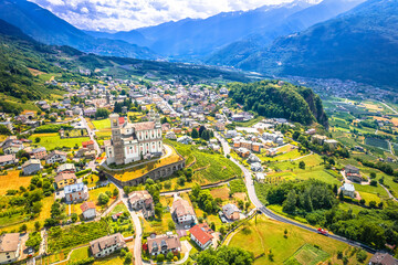 Idyllic mountain town of Tresivio in Province of Sondrio, Santa Casa Lauretana monastery