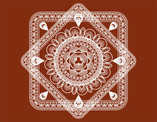 Mandala Vector, Floral Mandala Vector, mandala for Henna, Mehndi, tattoo, rangoli, decoration.