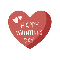 heart happy valentine day vector illustration template design