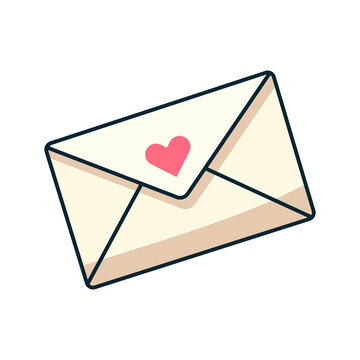 love letter valentine day vector illustration template design
