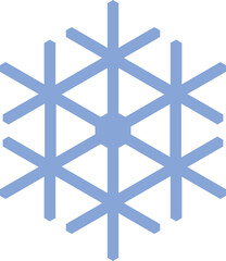 Simple Snowflake icon isolated on transparent background