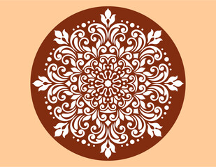 Mandala Vector, Floral Mandala Vector, mandala for Henna, Mehndi, tattoo, rangoli, decoration.