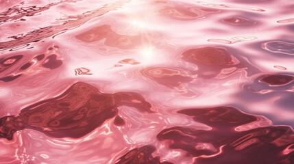 Abstract background of pink water reflections shimmering in the sunlight, creating a tranquil and artistic pattern.