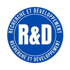 Symbole R et D recherche et développement 