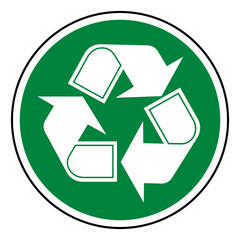 Obraz premium Recycle Symbol Sign,Vector Illustration, Isolated On White Background Label. EPS10