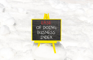 Ease of doing business index symbol. Concept words Ease of doing business index on beautiful...