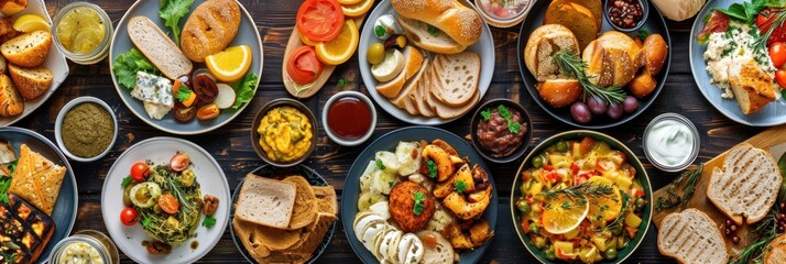 Collage of popular global dinners and appetizers