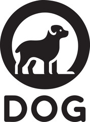 minimal dog head logo vector silhouette, black color silhouette, white background