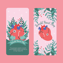 World Heart day Vector Art design. Simple design for healthy heart day