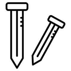 Nail Icon Element For Design