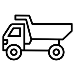 Dump Truck Icon Element For Design