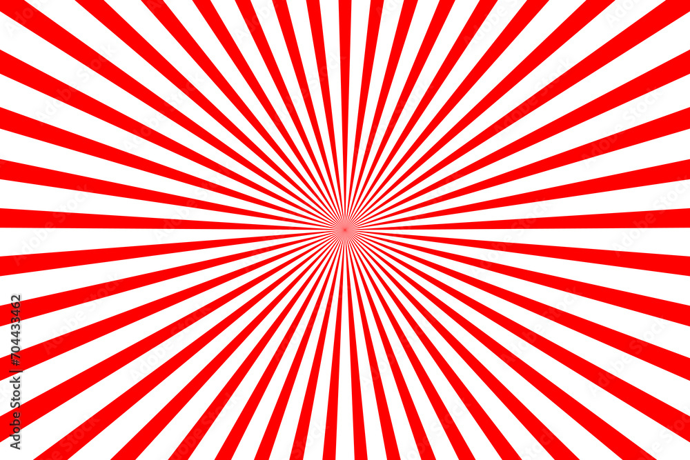 Poster red sunburst pattern. red rays background