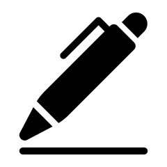 Pen icon isolated on white background