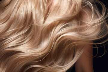 Fototapeta premium Shiny healthy platinum blonde hair