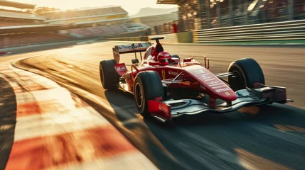 Stof per meter Heart-Pounding F1 Showdown © AIproduction