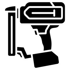 Nail Gun Icon Element For Design