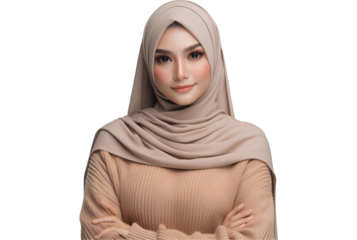 confident Muslim female in hijab