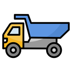 Dump Truck Icon Element For Design