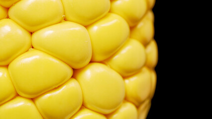 close up of yellow corn with copyspace