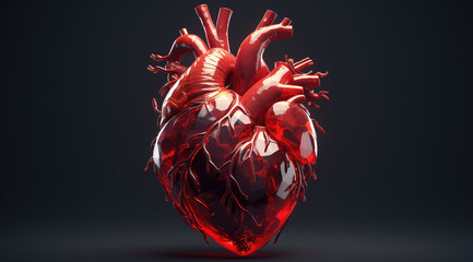 realistic image of heart illustration 1 - obrazy, fototapety, plakaty