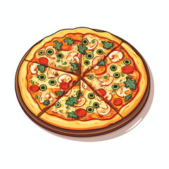 pizza illustration isolated on white background