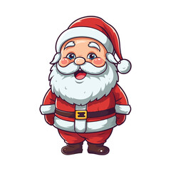 happy santa claus with gift box