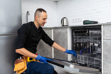 Dishwasher Appliance Repair Service. Household Maintenance Repairman