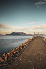 A pier on the shores of Lake Balaton.