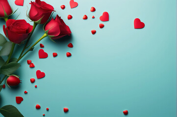 Valentine's Day Special theme Background red roses