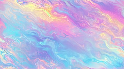 iridescent opalescent rainbow-chrome-holographic clouds. abstract colorful cloud wallpaper