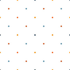 Polka dot geometric seamless pattern. Template for prints, textiles, wrapping, wallpaper, website vector illustration