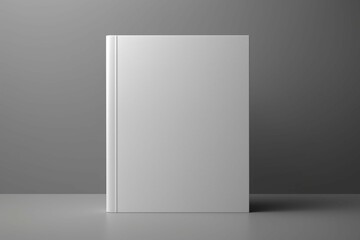 Blank book cover mockup layout design with shadows for branding.