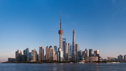 Fototapeta premium Shanghai Lujiazui viewed from northern Bund