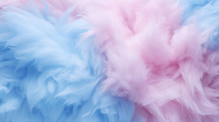 background of blue and pink cotton candy - obrazy, fototapety, plakaty