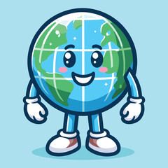 Free vector cute world water day cartoon flat isolated