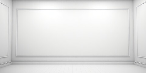 Obraz premium A bold visual feature: a big, empty white artwork in a simple room.