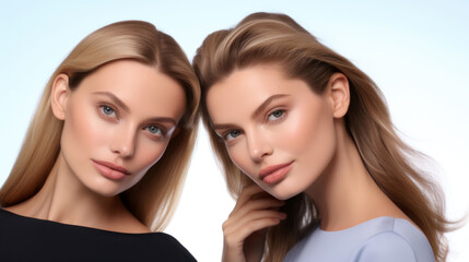 Fototapeta premium portrait of two women