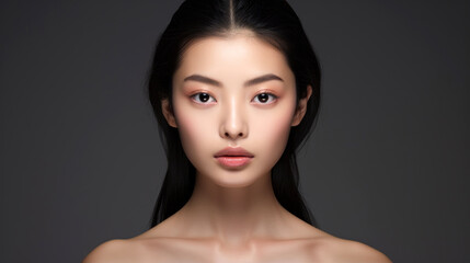 Naklejka premium A beautiful young asian woman