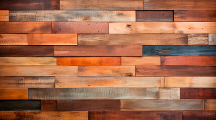 Dark stained reclaimed wood surface with aged boards lined up.
