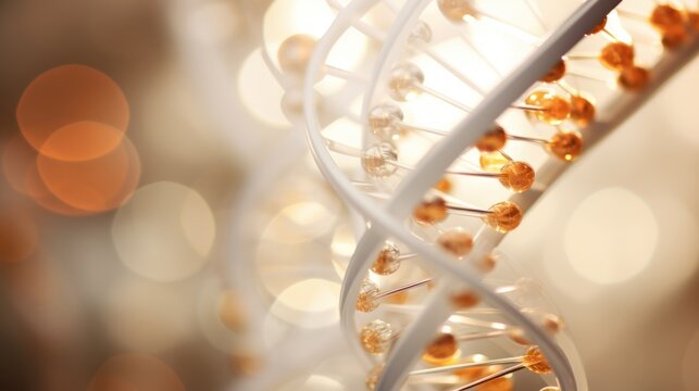 DNA structure made of various abstract objects