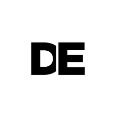 Letter D and E, DE logo design template. Minimal monogram initial based logotype.