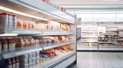 Frozen foods in a supermarket