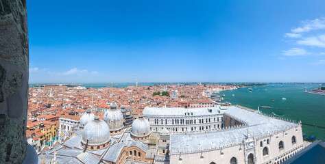 Overviewing traditional Venetian architecture from a height (Venice, Italy)