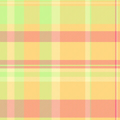 Skirt fabric background tartan, softness check textile vector. Japan texture pattern plaid seamless in amber and green colors.