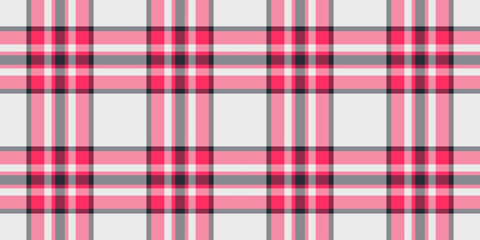 Sale seamless vector textile, tattersall background fabric texture. Summer plaid tartan check pattern in red and grey colors.