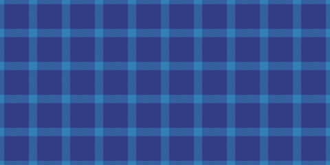 Sensual seamless textile texture, awesome tartan fabric background. Aesthetic check pattern plaid vector in cyan and blue colors.
